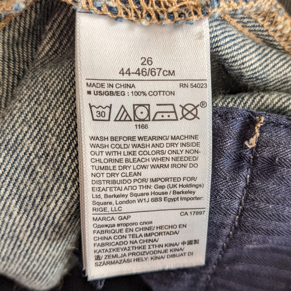 GAP Denim Button Front Mini Skirt Size 26 - Picture 6 of 6